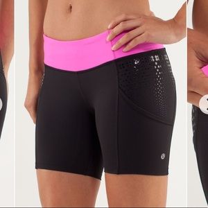 LULULEMON sz 6 Dart & Dash Textured Pow pink short